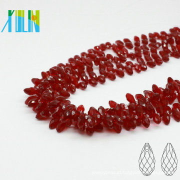 A6010 # -2 cristal TearDrop vidro facetado Gemstone Beads jóias Designs